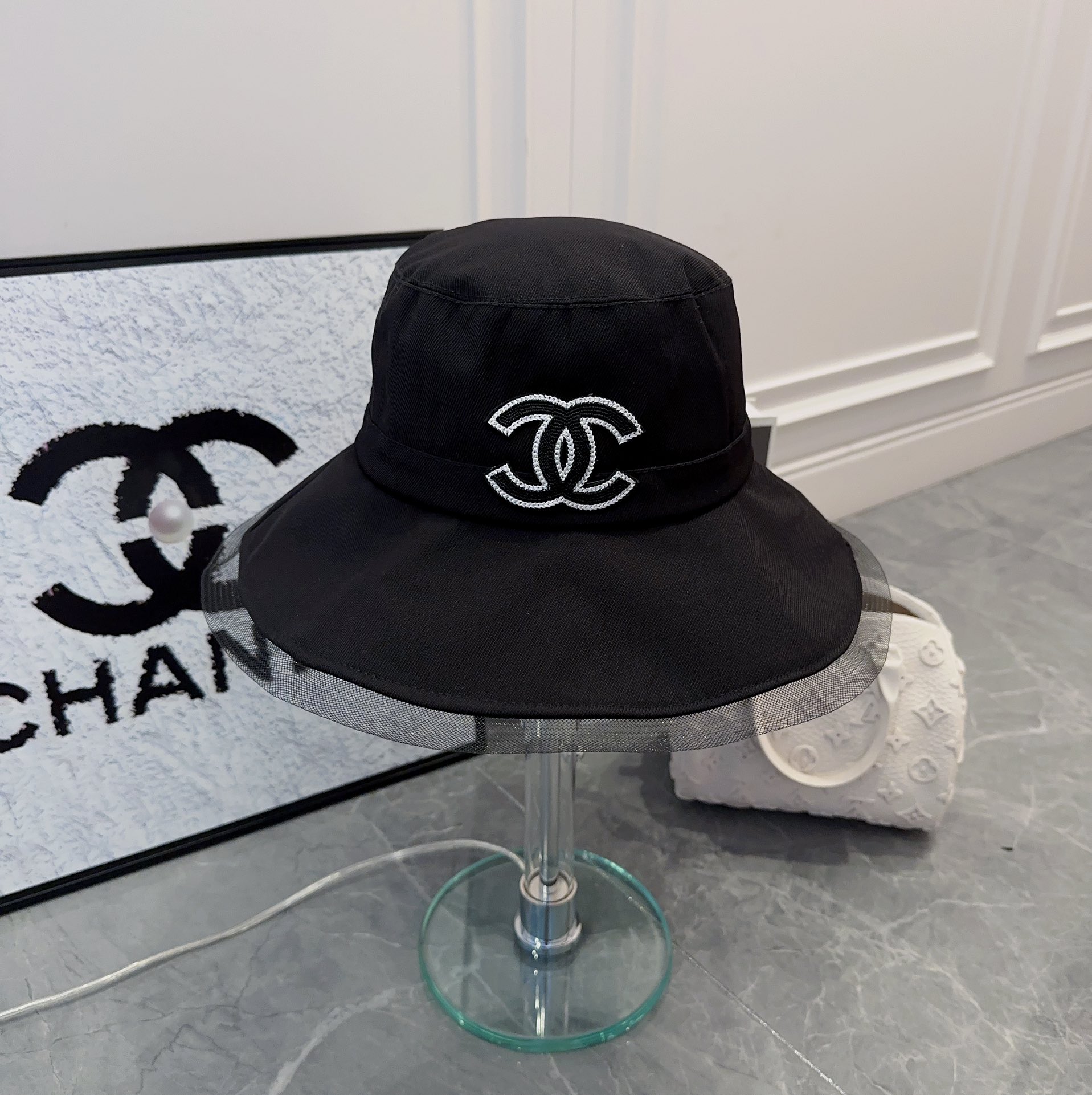 [Chanel Hats]Not packaged CHANEL CHANEL Summer Sunscreen Bucket Hat Small umbr