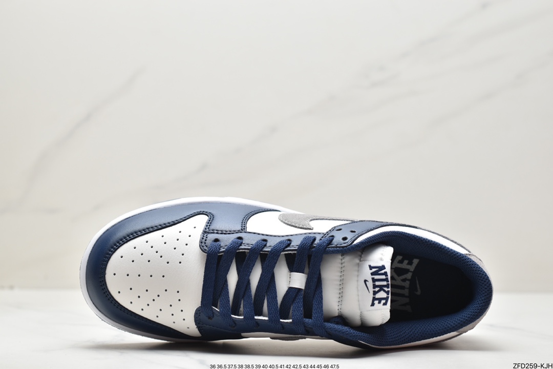 280 Nike SB Dunk Low”Midnight Navy”扣篮系列低帮休闲运动滑板板鞋“新午夜蓝白灰”FD9749-400