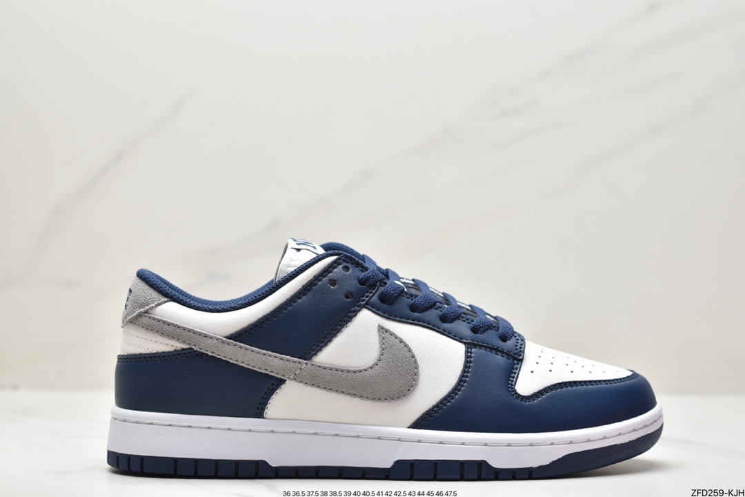 280 Nike SB Dunk Low”Midnight Navy”扣篮系列低帮休闲运动滑板板鞋“新午夜蓝白灰”FD9749-400