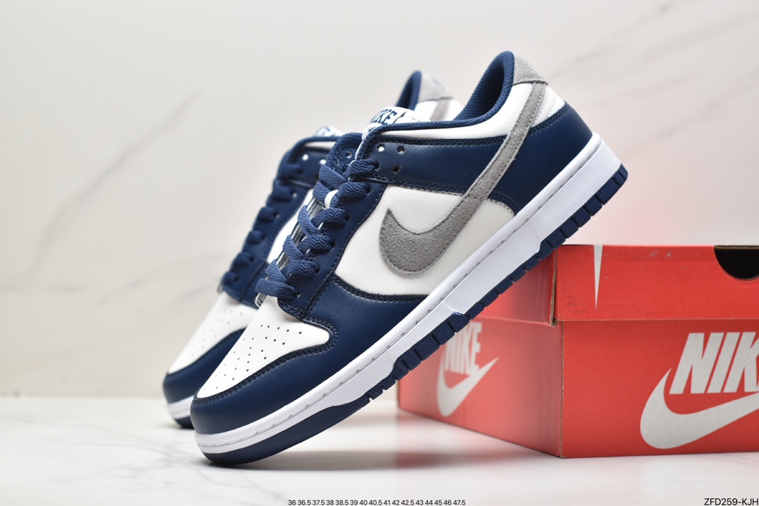 280 Nike SB Dunk Low”Midnight Navy”扣篮系列低帮休闲运动滑板板鞋“新午夜蓝白灰”FD9749-400
