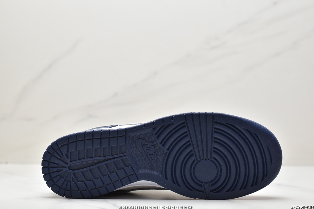 280 Nike SB Dunk Low”Midnight Navy”扣篮系列低帮休闲运动滑板板鞋“新午夜蓝白灰”FD9749-400