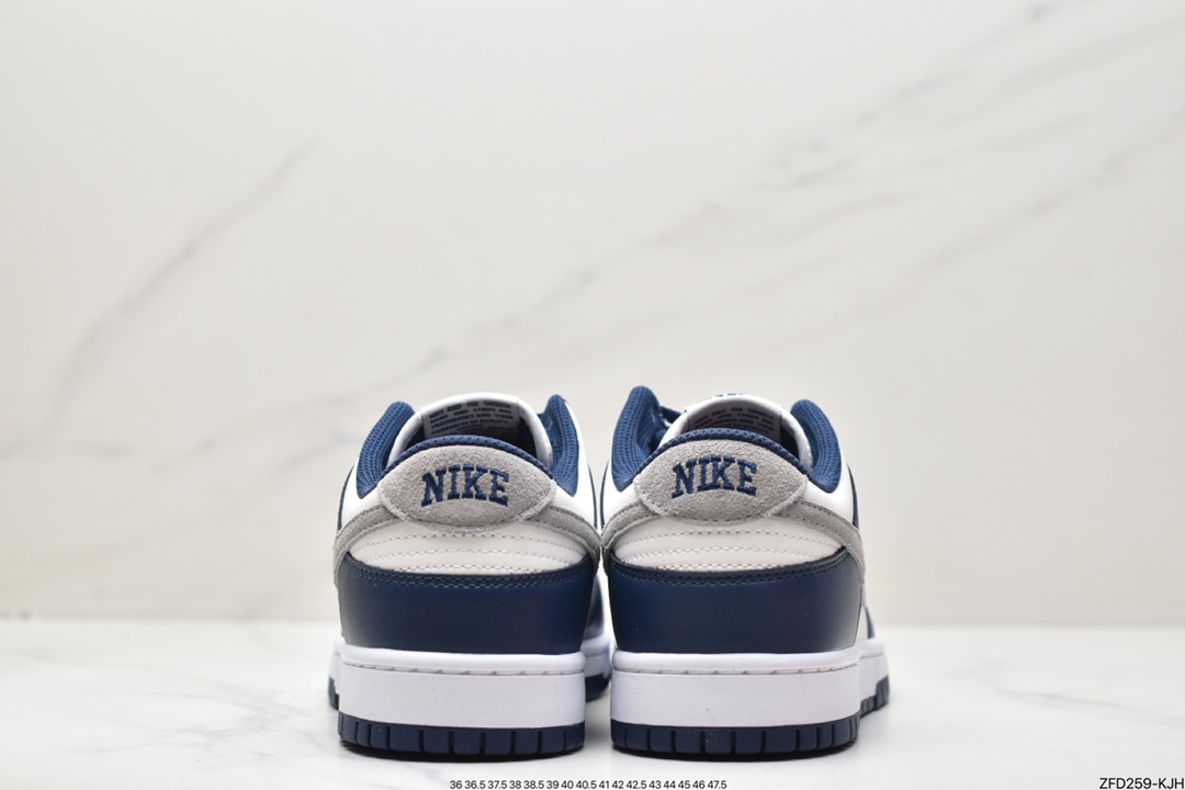 280 Nike SB Dunk Low”Midnight Navy”扣篮系列低帮休闲运动滑板板鞋“新午夜蓝白灰”FD9749-400