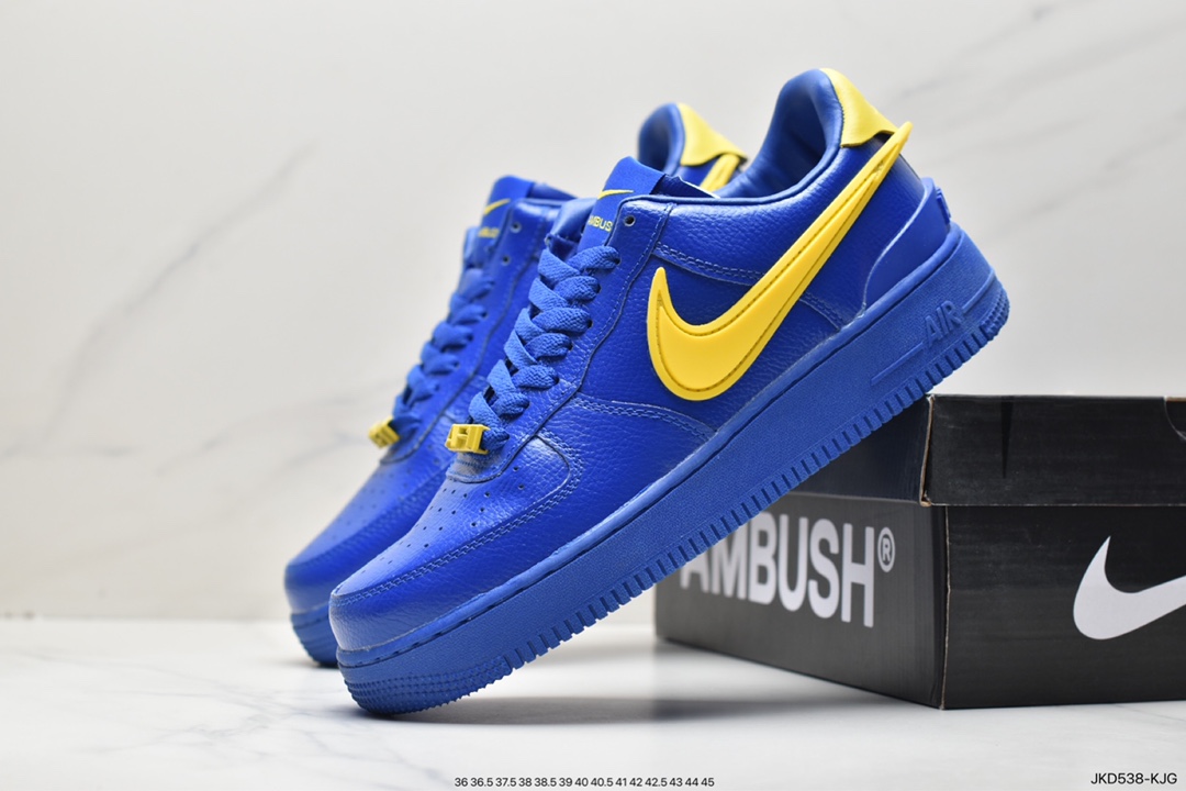 160 AMBUSH x Nike Air Force 1 Low”Blue/Yellow”空军一号板鞋“联名赛车蓝黄大钩”DV3464-001