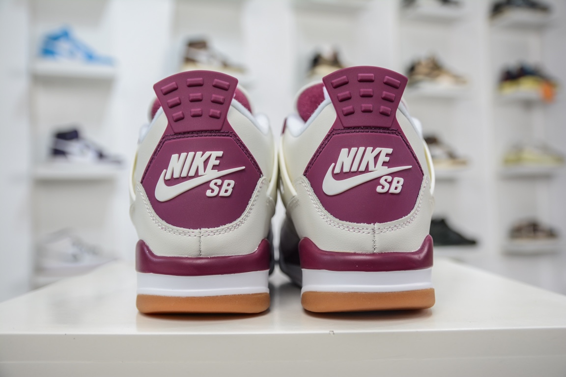 260 原装Air Jordan 4 “Pine Green” 乔4 Nike SB联名款米白紫 DR5415-105