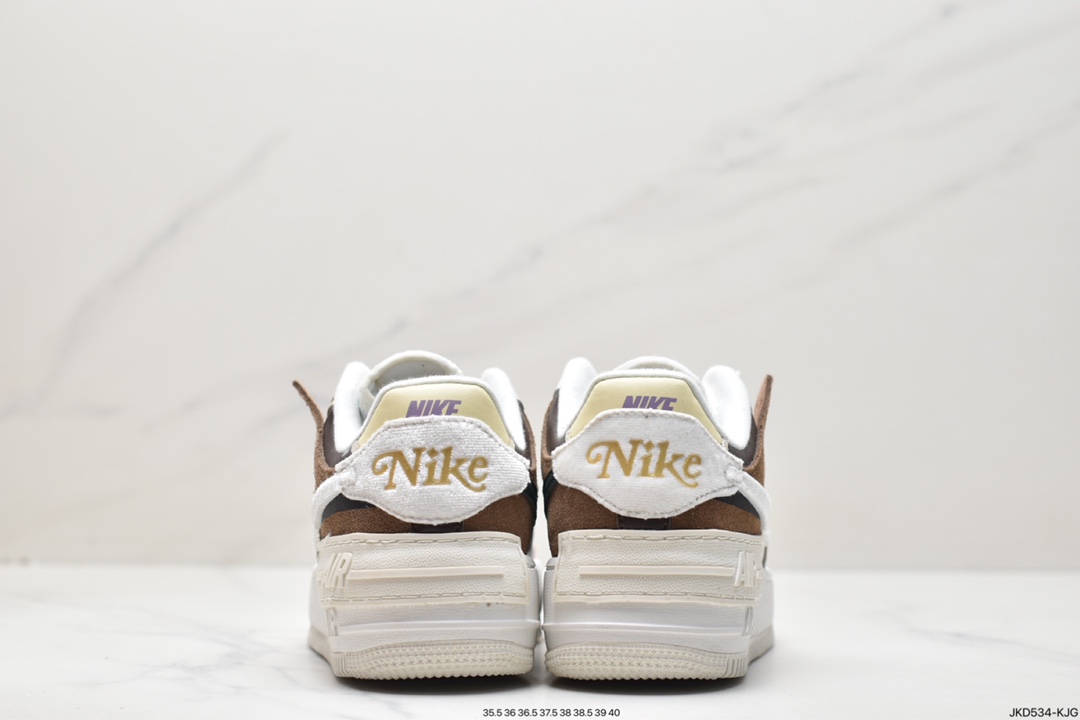 160 耐克Nike WMNS Air Force 1 Shadow 马卡龙空军一号轻量增高低帮百搭板鞋 FB1857-111