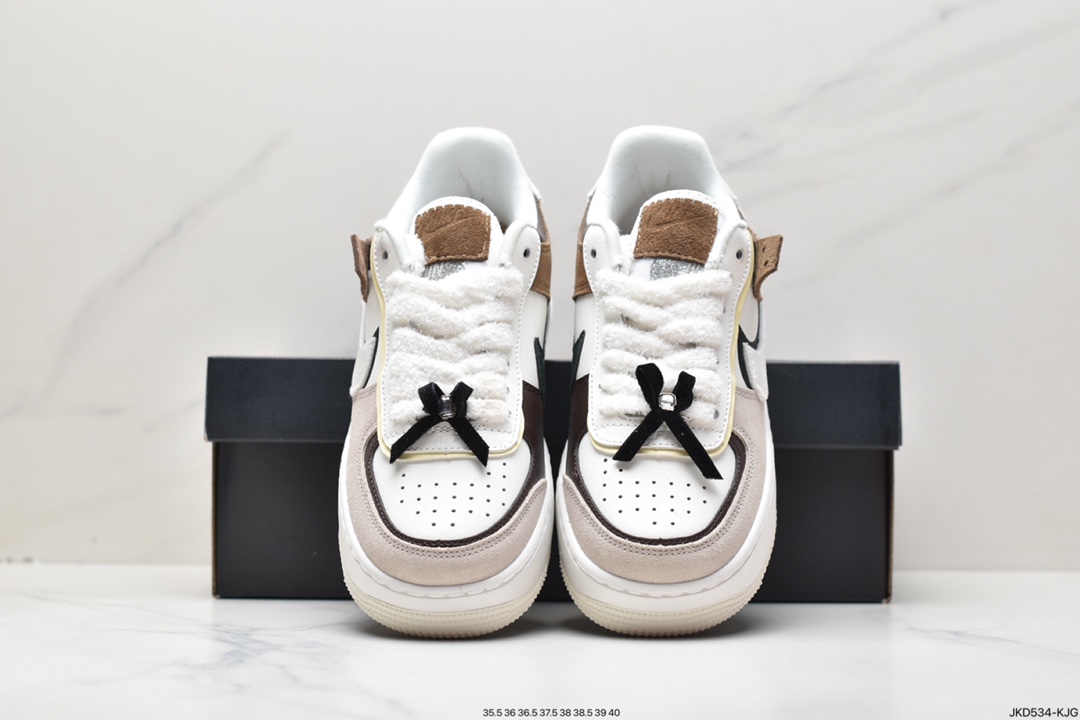 160 耐克Nike WMNS Air Force 1 Shadow 马卡龙空军一号轻量增高低帮百搭板鞋 FB1857-111