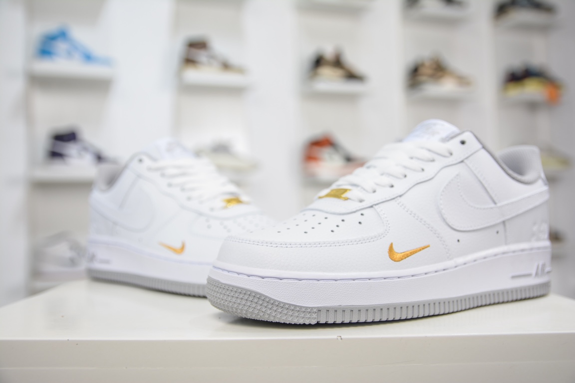 Official synchronization Nike Air Force 1 '07 Gold Gold Hook 40th Anniversary Air Force No. 1 Low Casual Board Shoes DD1225-002