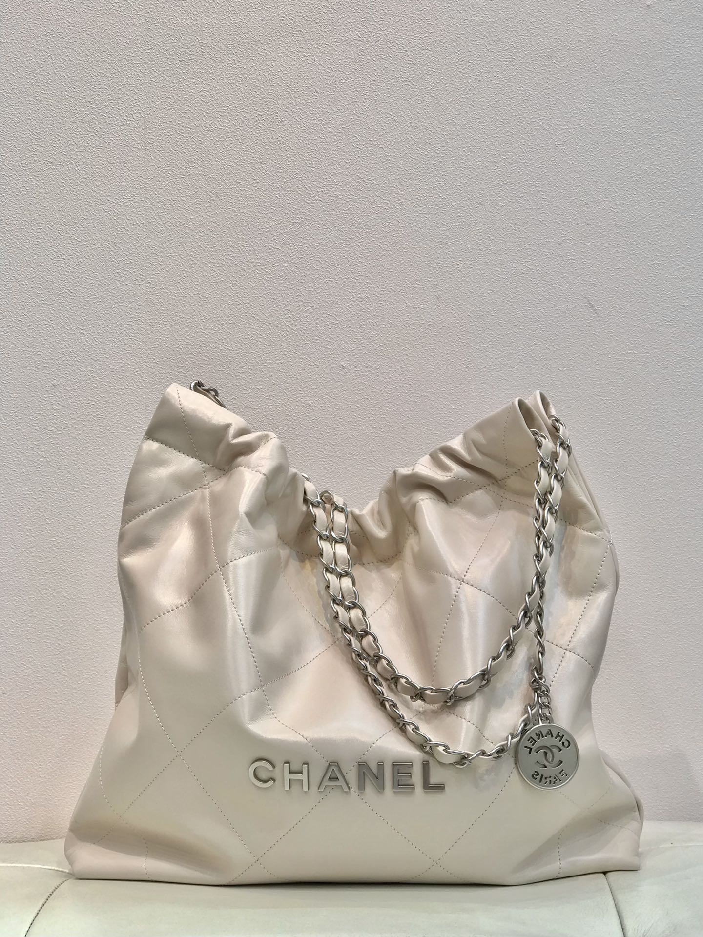 CHANEL Très grande capacité logo vieilli cuir d'origine matelassé sac de l'année sac shopping cuir de vachette importé