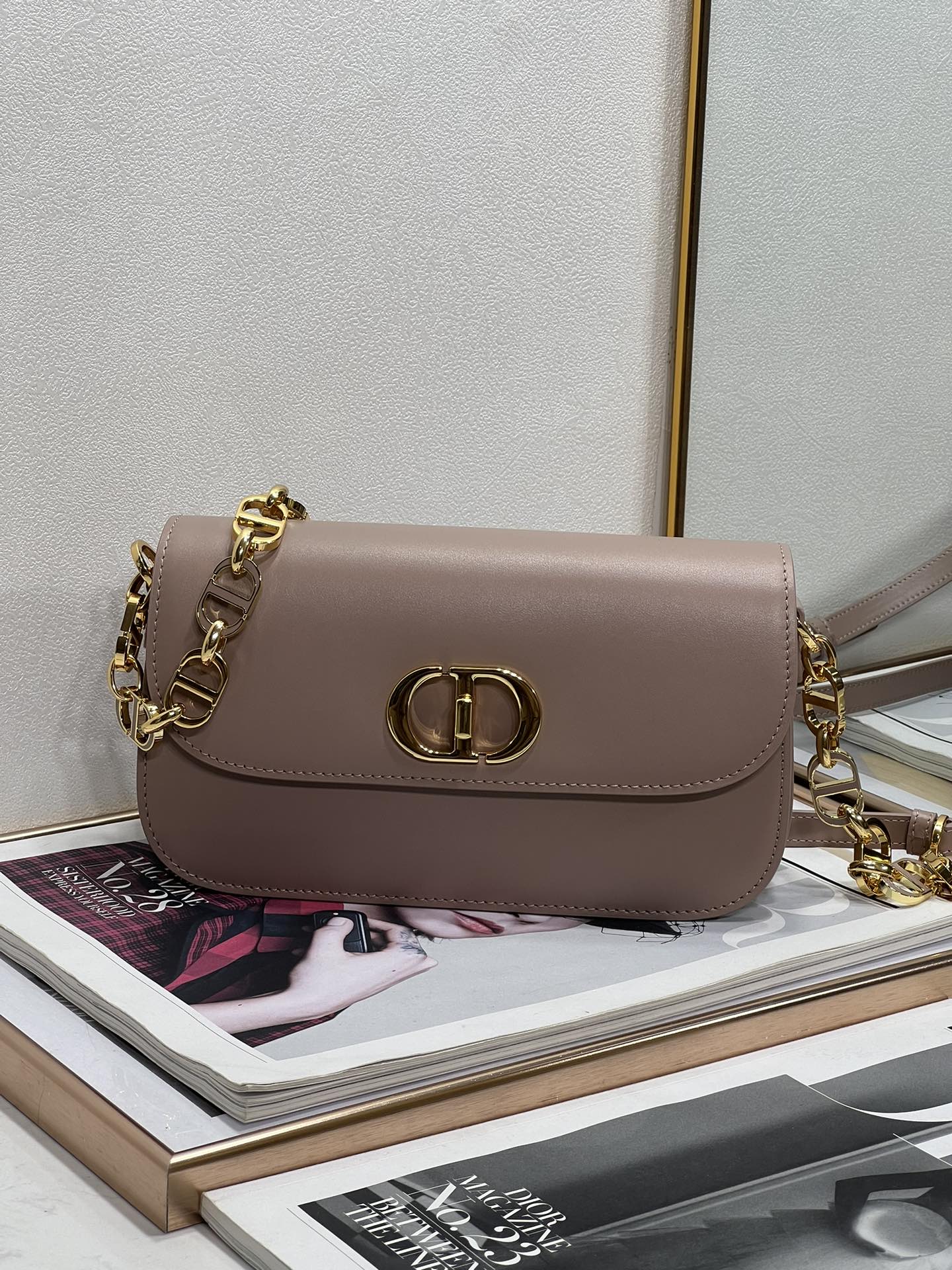 Éxito de ventas💕reposición 2307 Di❤️r 30 Montaigne Avenue bolso de cadena💞 22.5cm