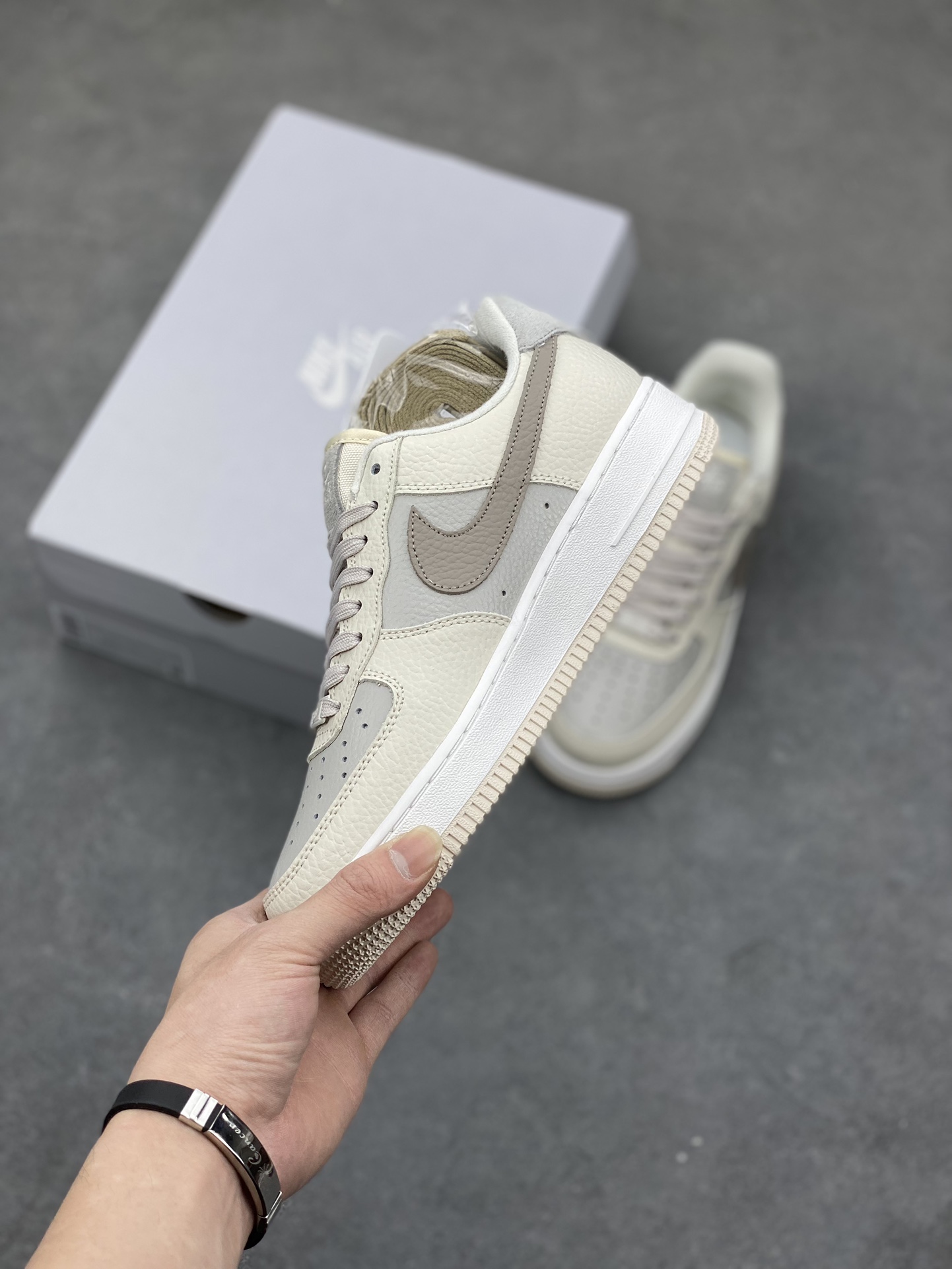 Nike Air Force 1 '07 QS Milk White/Brown Low Top Sneakers,FB8483-100 4 i1681673788 2454 2