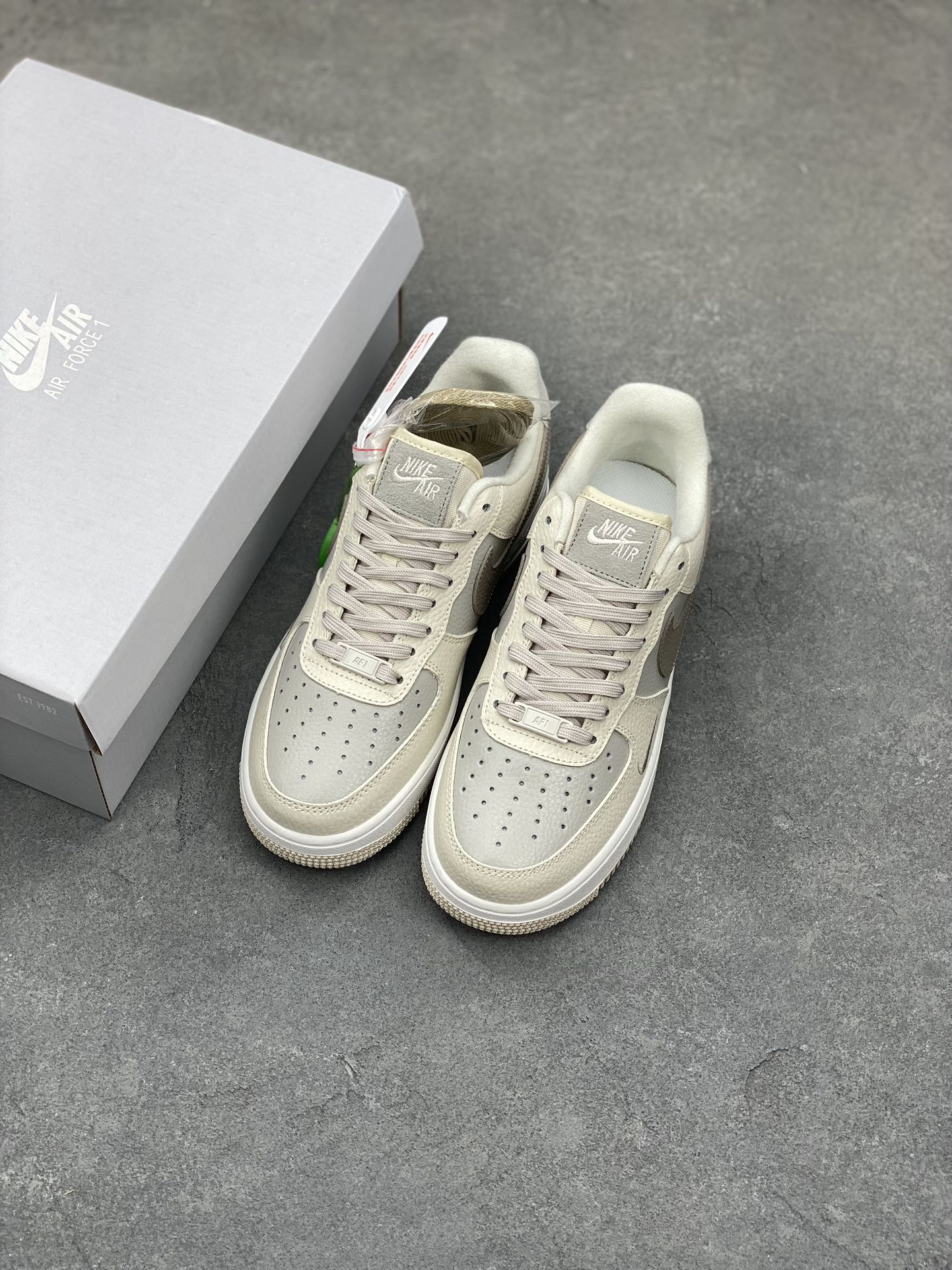 Nike Air Force 1 '07 QS Milk White/Brown Low Top Sneakers,FB8483-100 9 i1681673788 5158 7