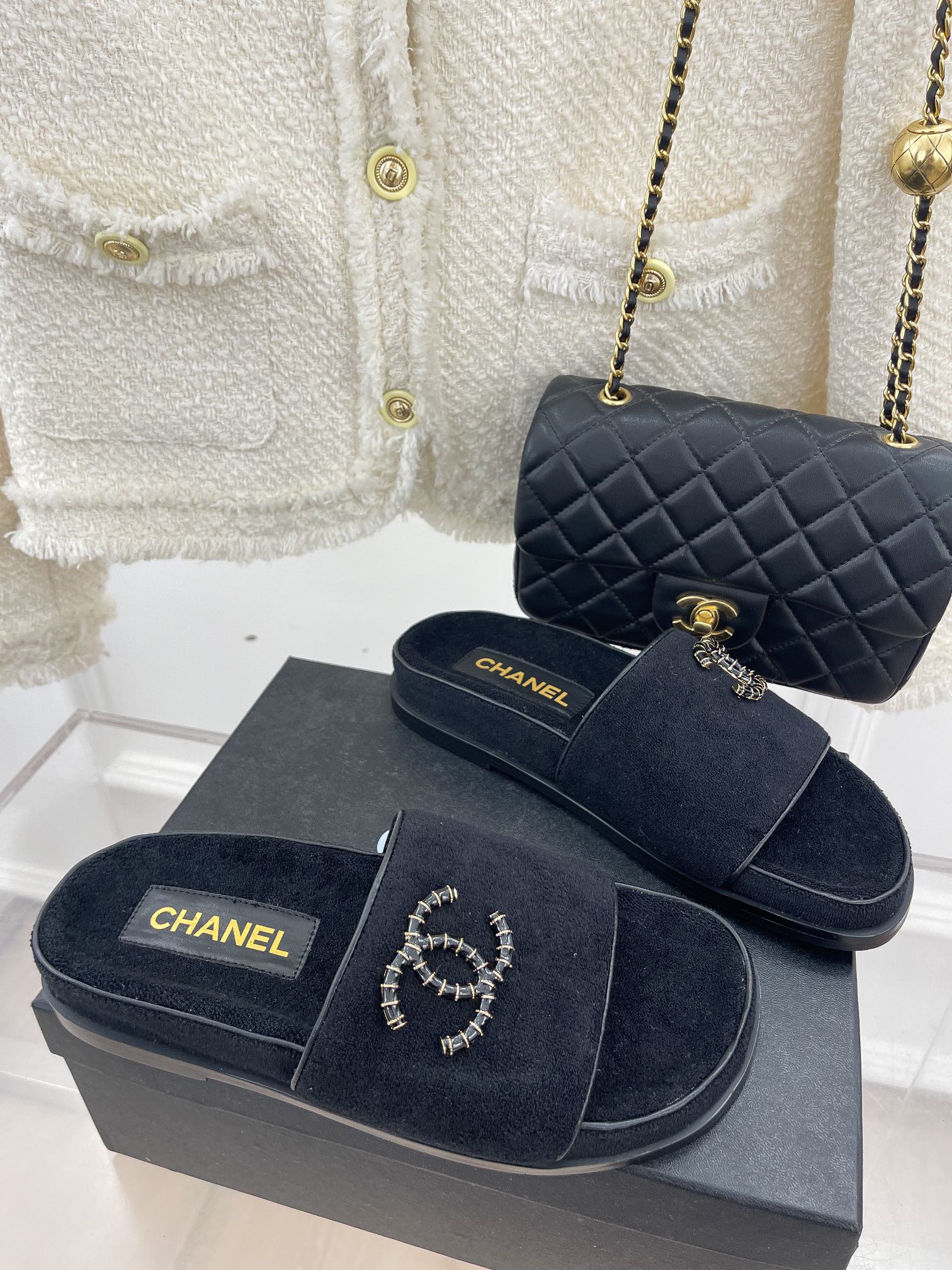 CHANE*小香23c春夏新品毛巾布