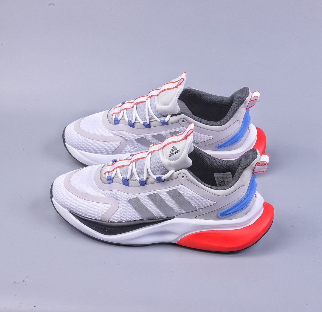 Adidas AlphaBounce breathable double-layer mesh fabric Alpha new casual running shoes HP6139