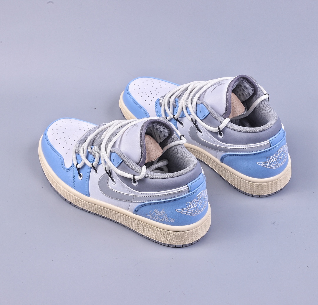 200 Air Jordan 1 Low AJ1 乔1定制版 绑带解构 运动文化篮球鞋  553558-053