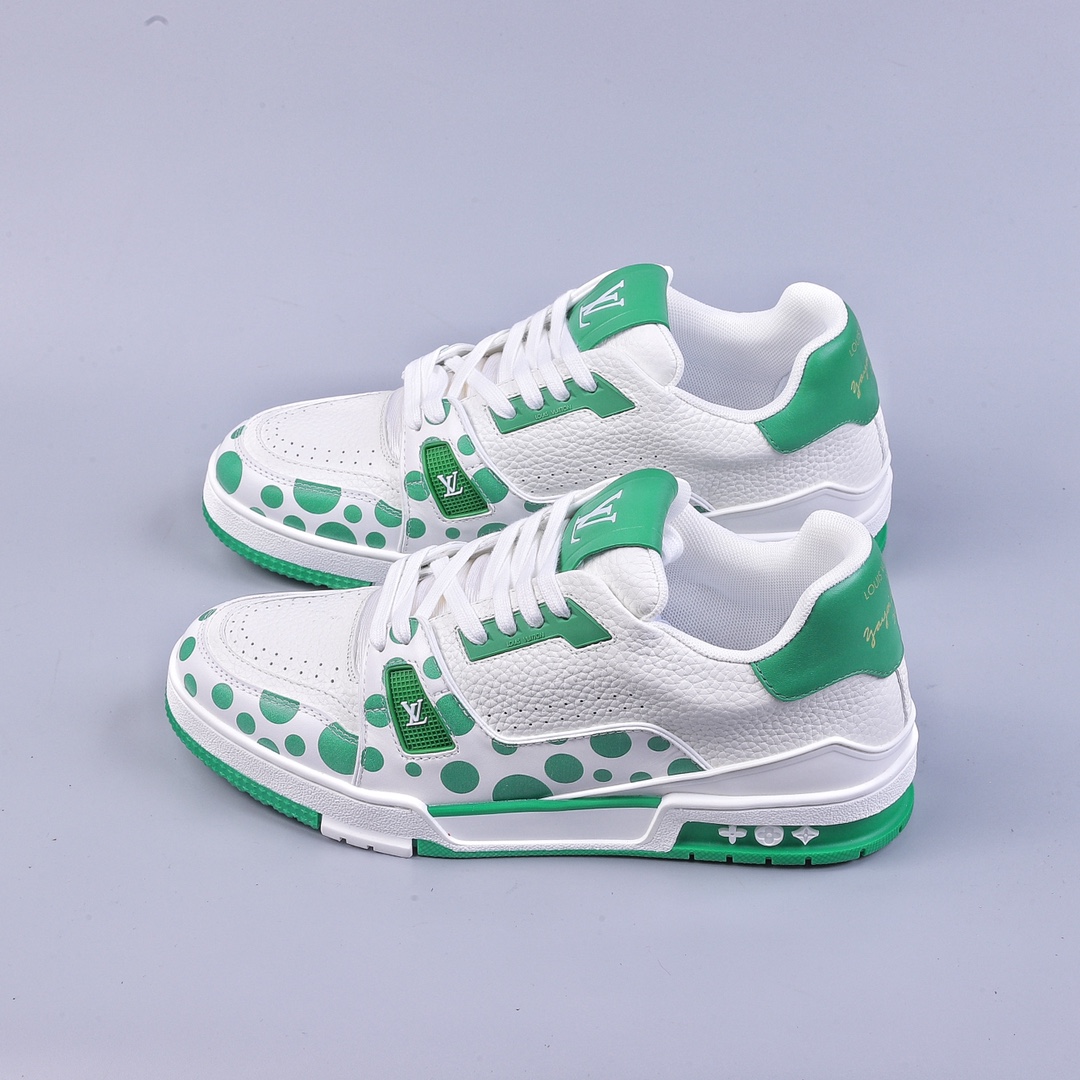 2021s LV Trainer limited edition latest color matching domestic limited no sale green spots