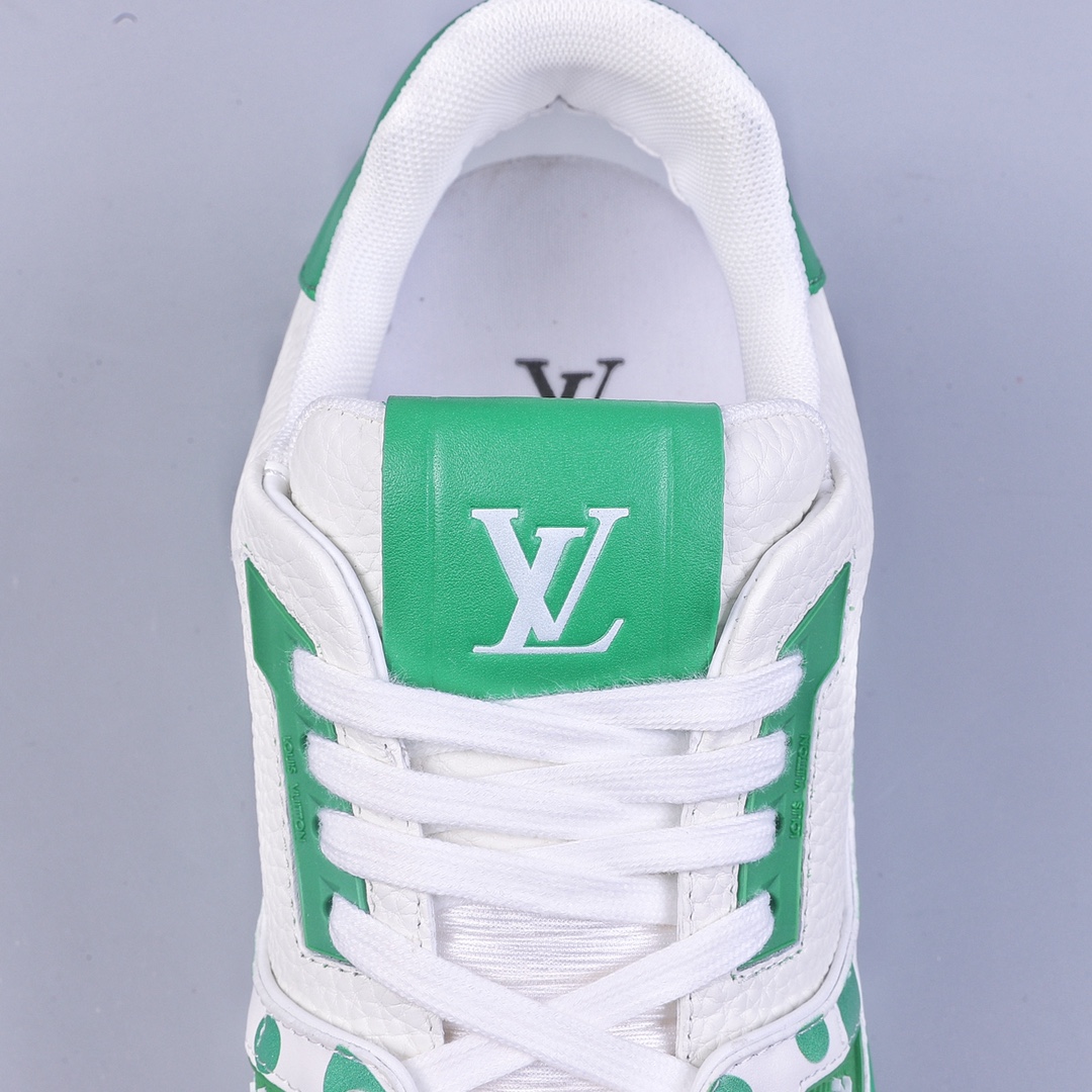 2021s LV Trainer limited edition latest color matching domestic limited no sale green spots