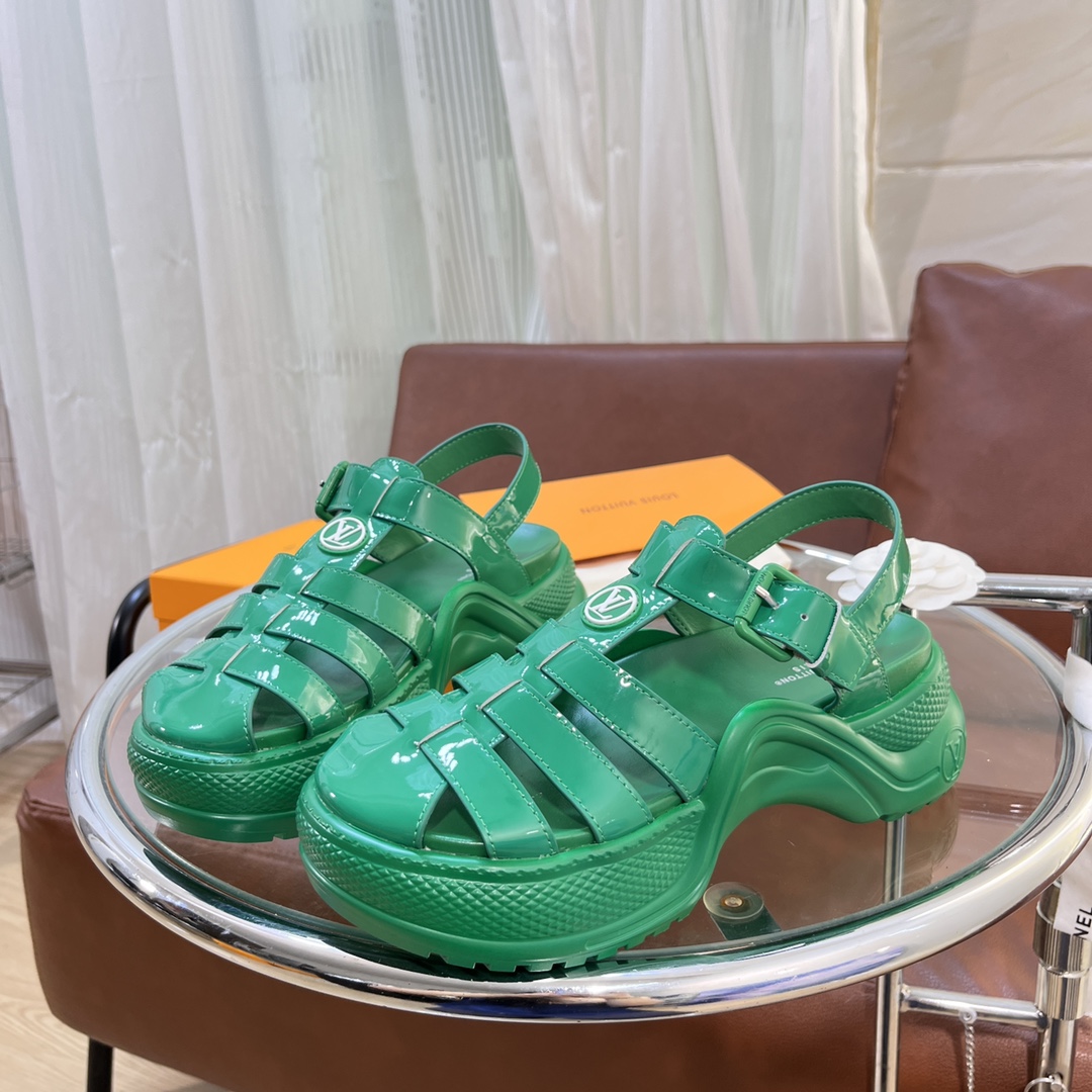 Louis Vuitton Store
 Shoes Sandals Black Green Silver White Spring/Summer Collection