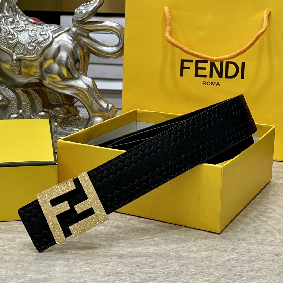 FENDl宽40MM双面原版小牛皮搭