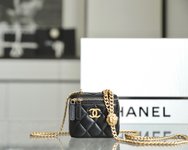 The Best Designer
 Chanel Crossbody & Shoulder Bags Black Vintage Gold Lambskin Sheepskin Spring/Summer Collection