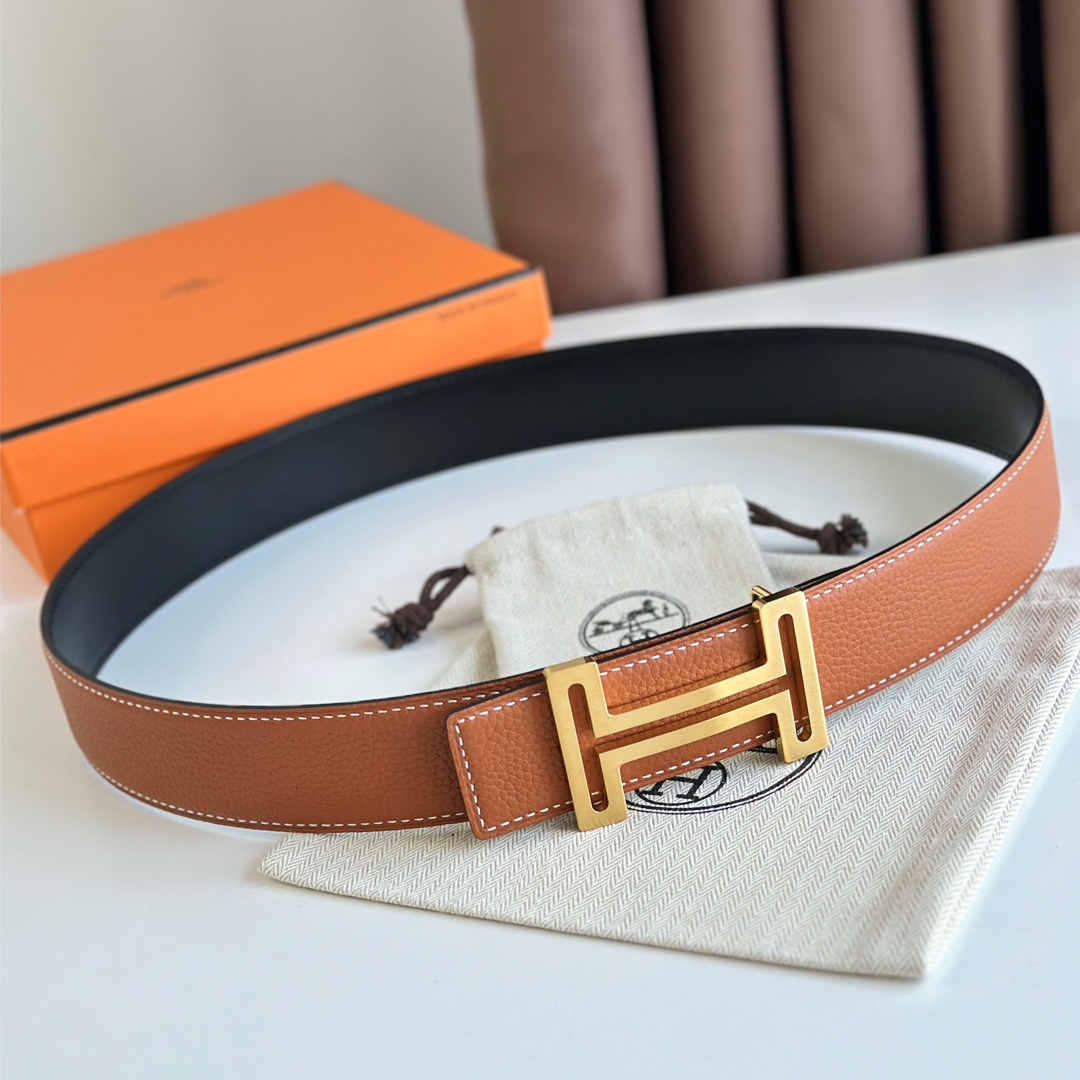 HERMES HERMES 男士腰带TONIGHT BELT BUCKLE u0026 REVERSIBLE LEATHER STRAP 宽度38cm |  Yupoo