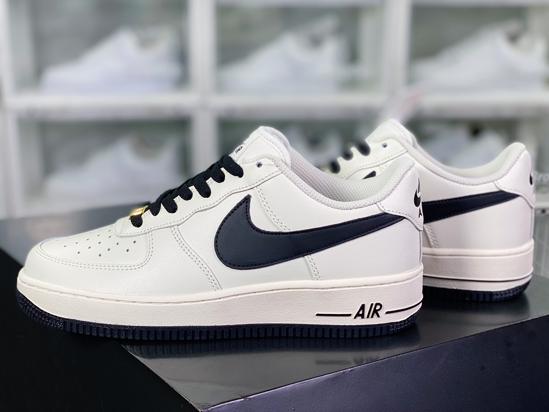 Air Force 1'07 LOW ”Beige/Black Jumbo Swoosh” Air Force No. 1 Shoes ”Leather Rice White Hook” SP0758-023