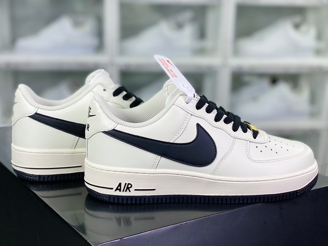 Air Force 1'07 LOW ”Beige/Black Jumbo Swoosh” Air Force No. 1 Shoes ”Leather Rice White Hook” SP0758-023