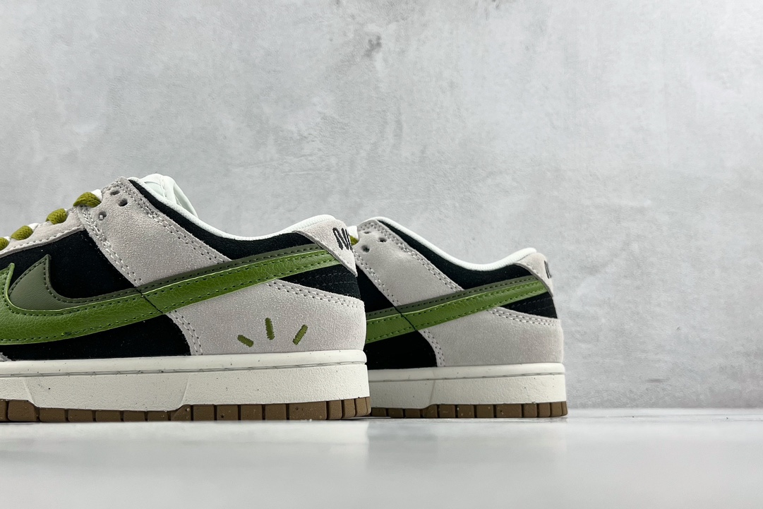 【Custom Sneakers】 Nike Dunk Low SE Black Green DO9457-102