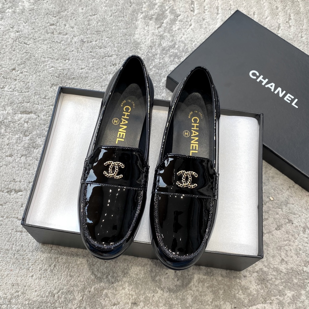 CHANEL Mules Loafers | Vintage Luxe Loafers | Double C Metal Buckle + Waxed Calfskin