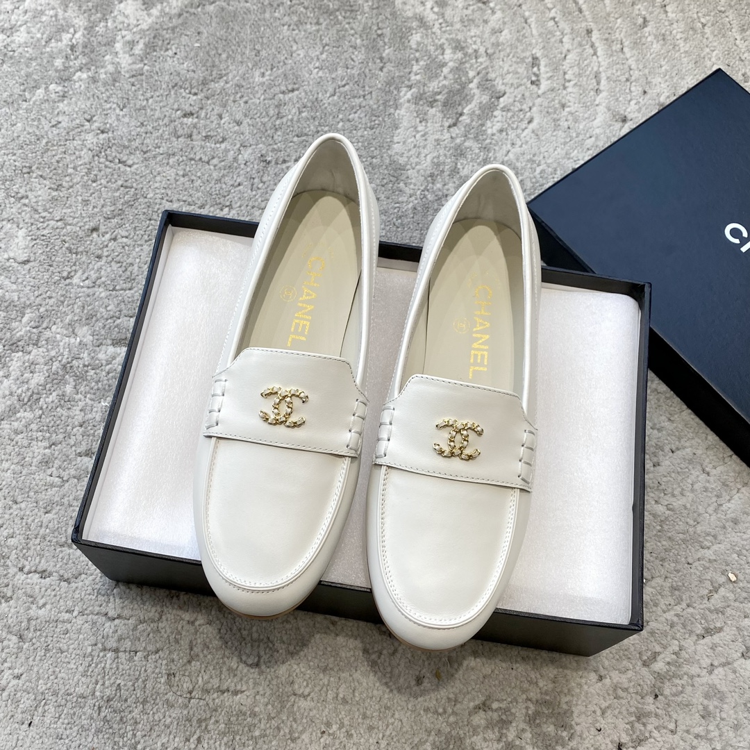 CHANEL Mules Loafers | Vintage Luxe Loafers | Double C Metal Buckle + Waxed Calfskin