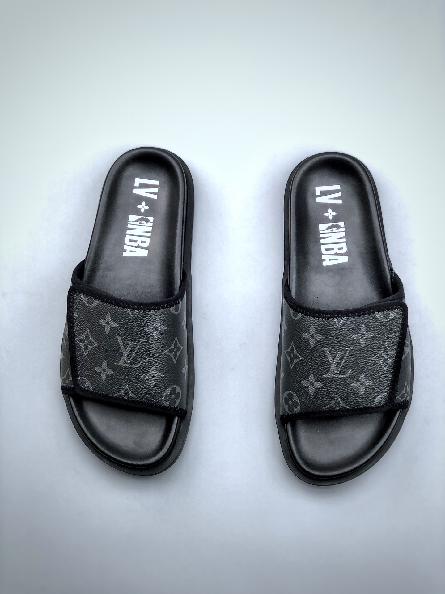 LV Louis Vuitton L's monogram embossed slippers return this season with a new Waterfront sandal