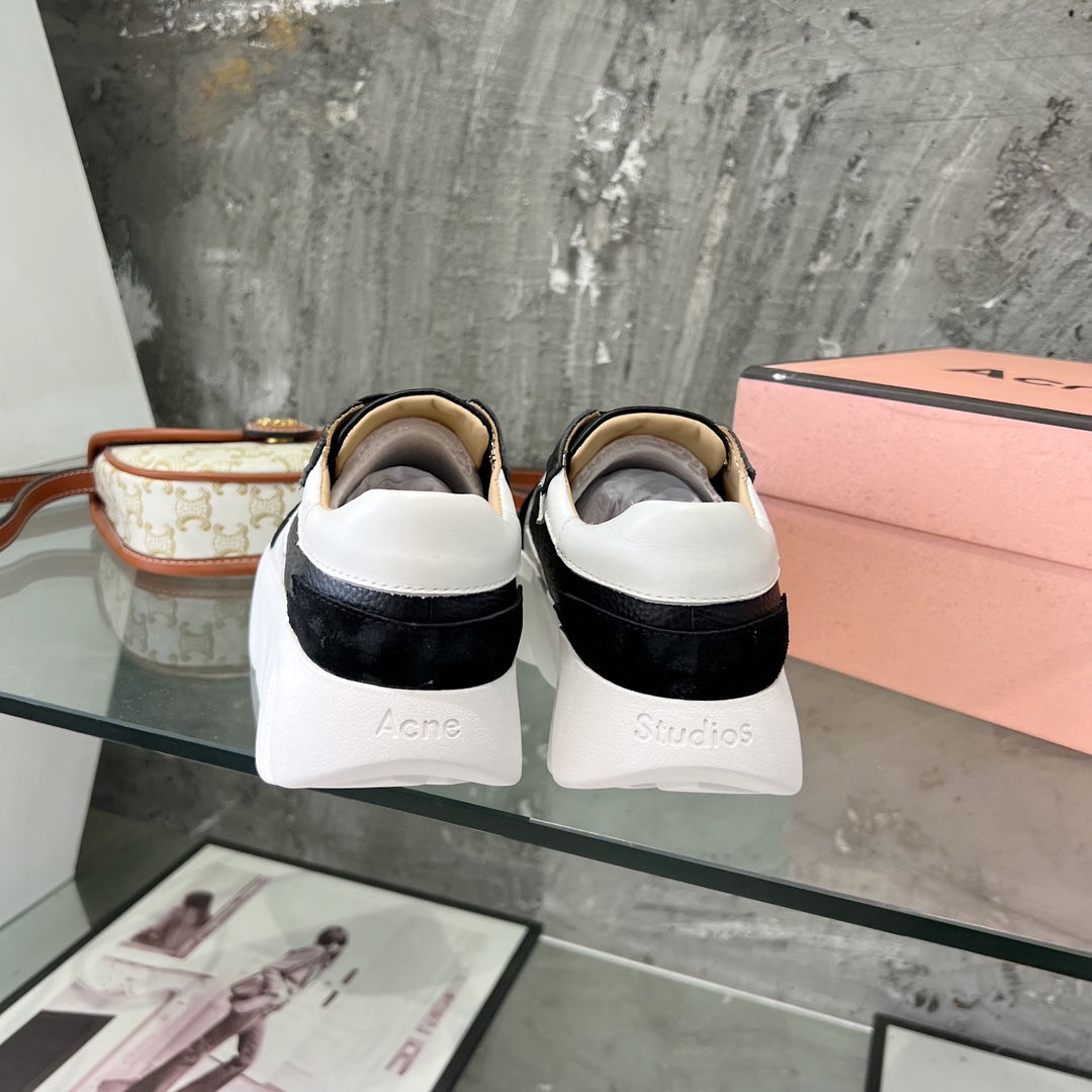 “700 Ounces Acne Thick-Skinned Shoes with English Wind Collage Design (Sizes 35-40)” - 图片 8