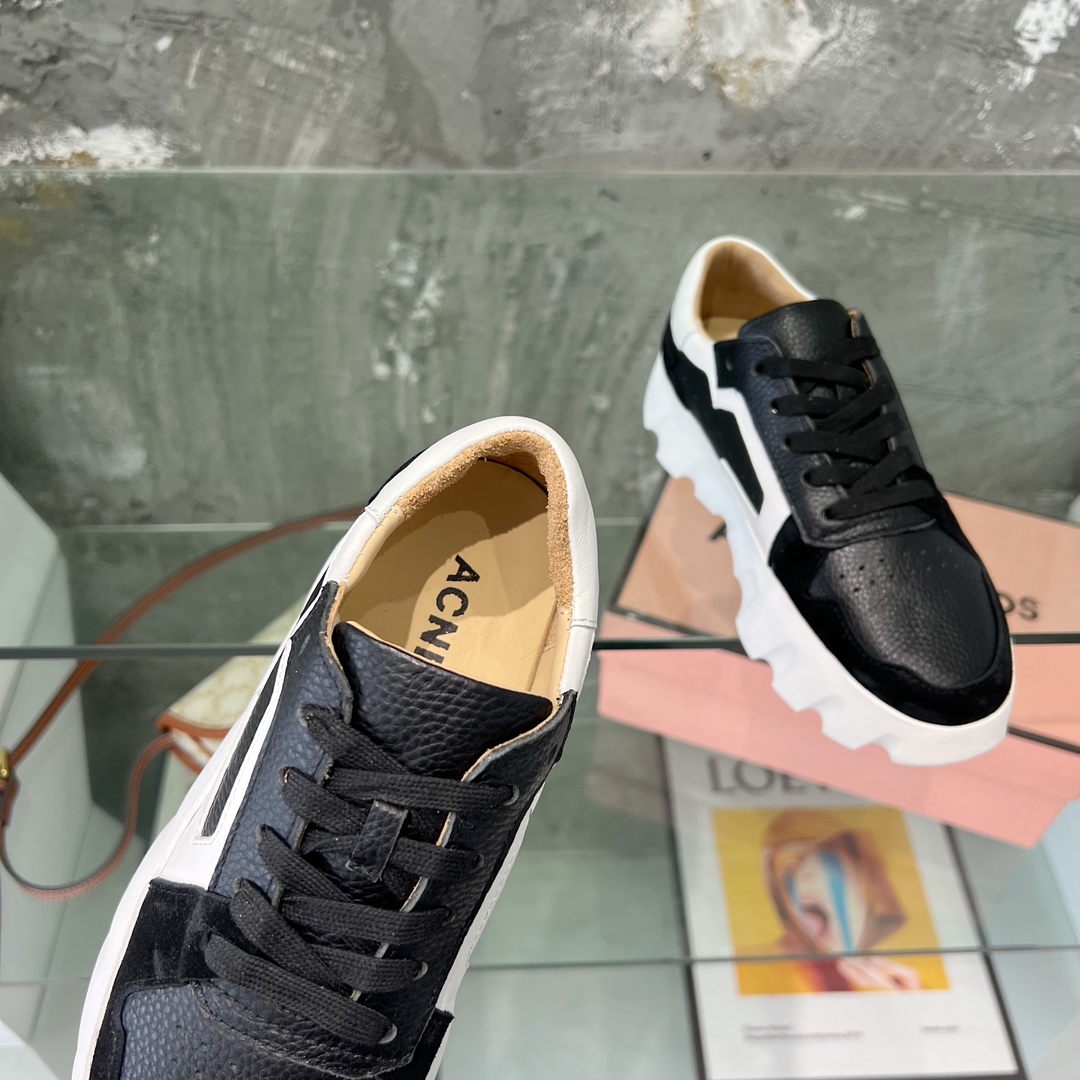 “700 Ounces Acne Thick-Skinned Shoes with English Wind Collage Design (Sizes 35-40)” - 图片 5