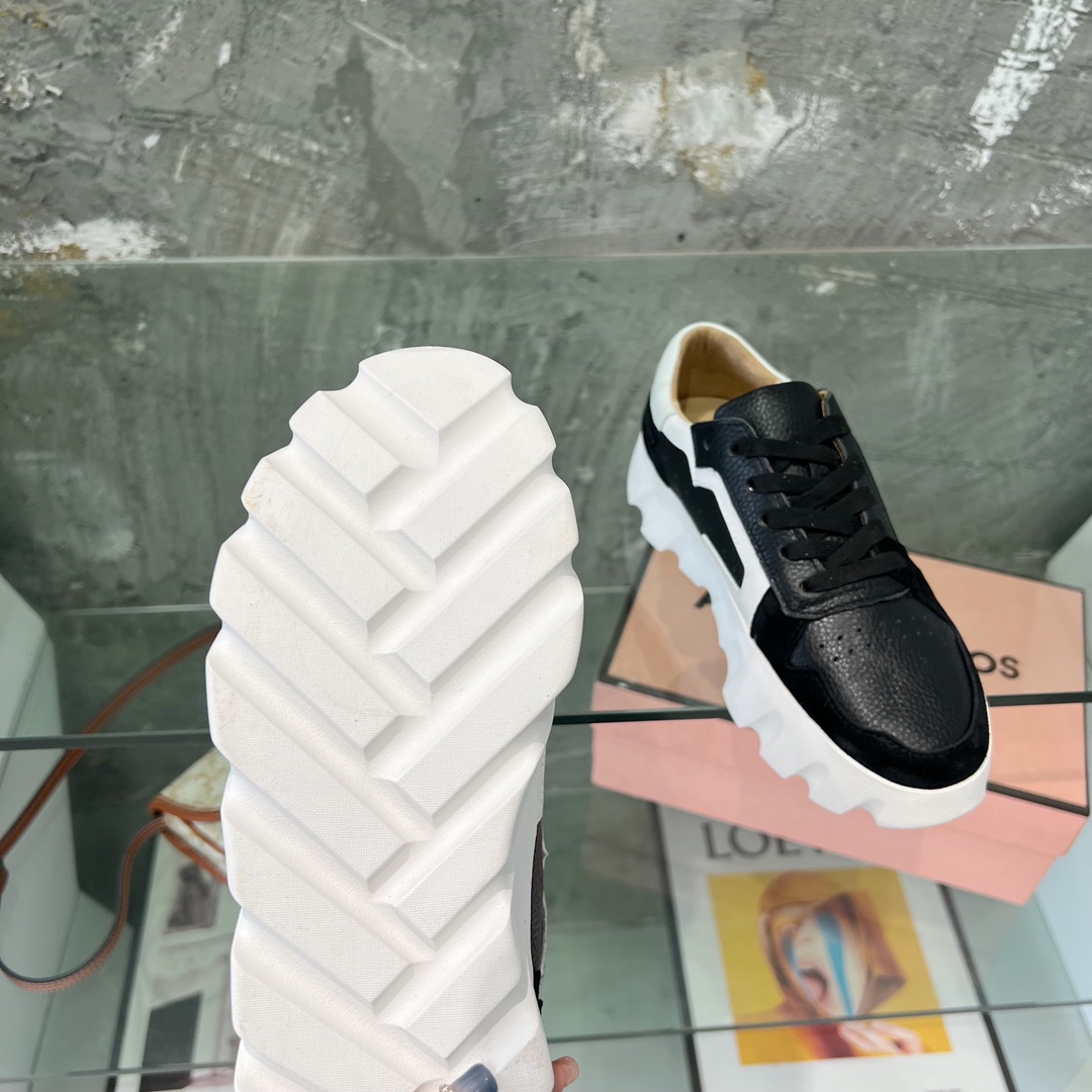 “700 Ounces Acne Thick-Skinned Shoes with English Wind Collage Design (Sizes 35-40)” - 图片 9