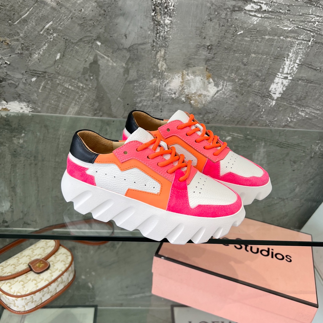 Stylish Thick-Skinned Recreational Shoes with English Wind Collage Design, Lightweight and Soft - 图片 3