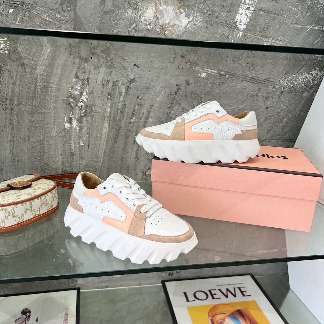 “700 Ounces Acne Recreational Shoes: English Wind Collage Color Design, Long Corsets” - 图片 7