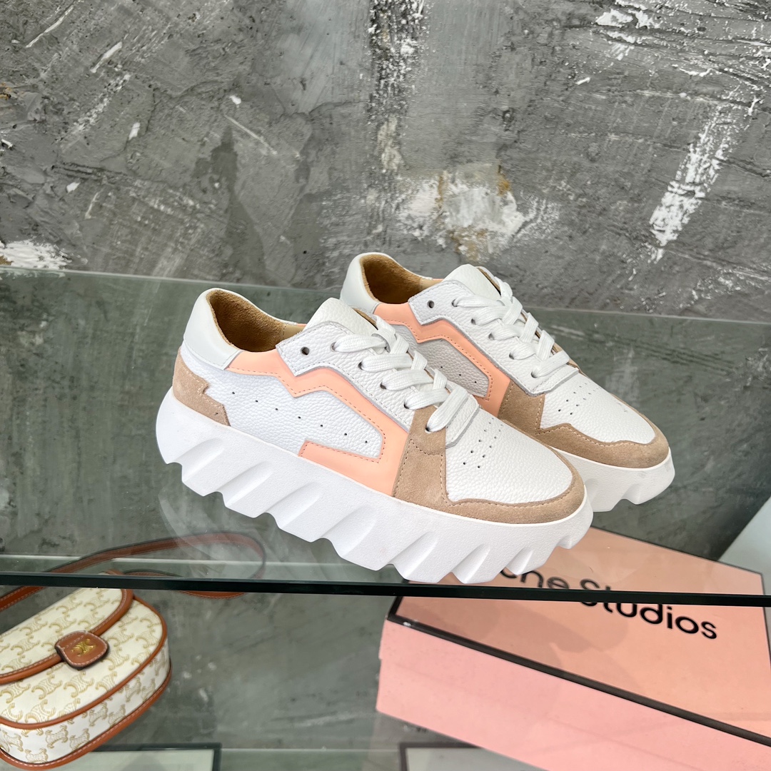 “700 Ounces Acne Recreational Shoes: English Wind Collage Color Design, Long Corsets” - 图片 3