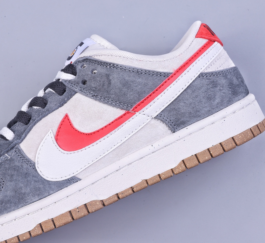 J Nike Dunk SB Low Double Hook Gray White Red DO9457-100