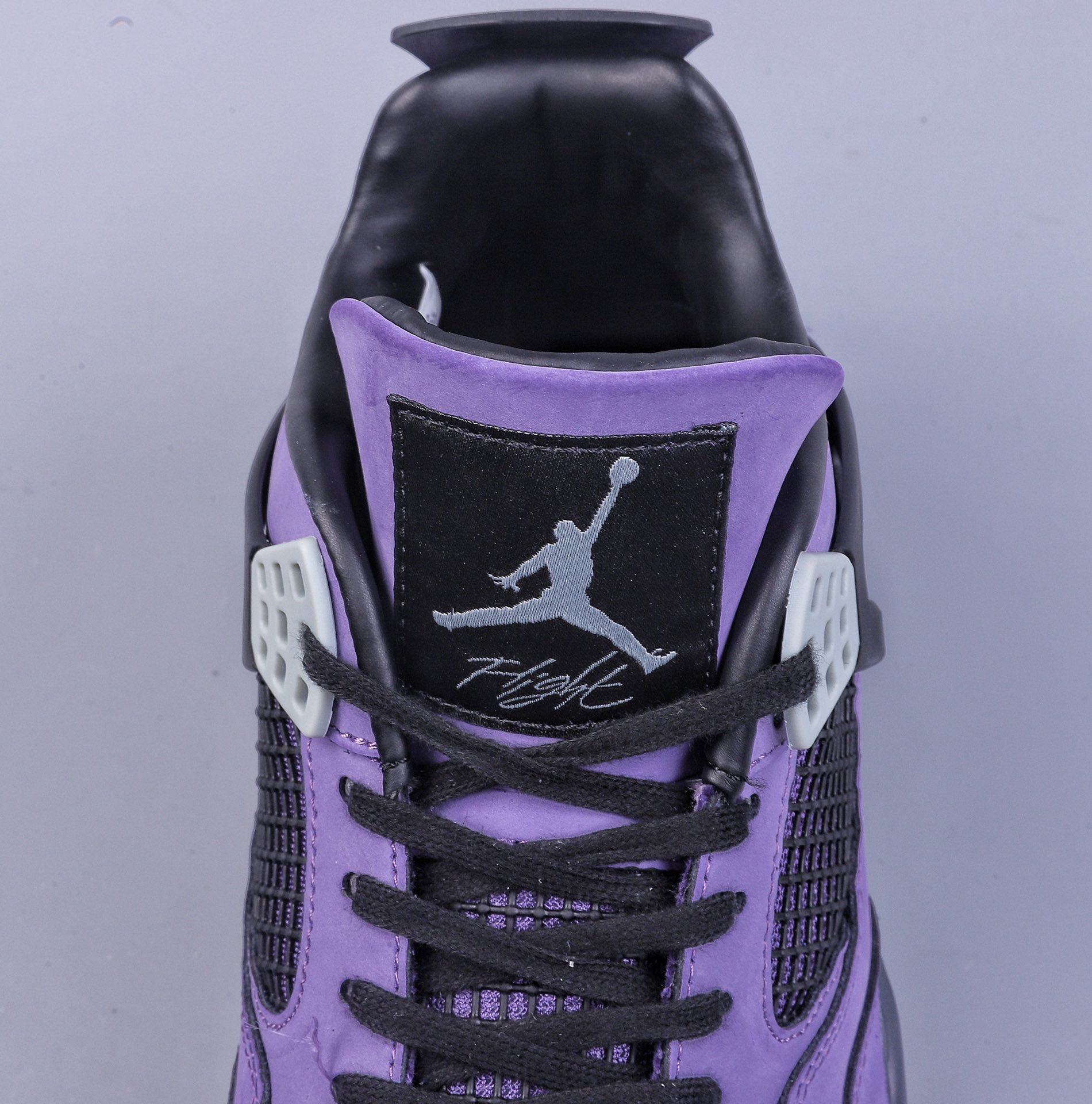 Green X Air Jordan 4 Retro AJ4 Black Purple Qiao 4 Limited Basketball Shoes AJ4-766302