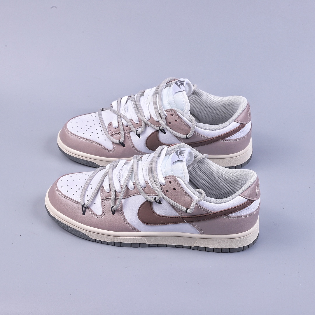 Nike Dunk Low Cocoa Latte Custom Edition Deconstructed Strap Casual Sneakers DD1503-117