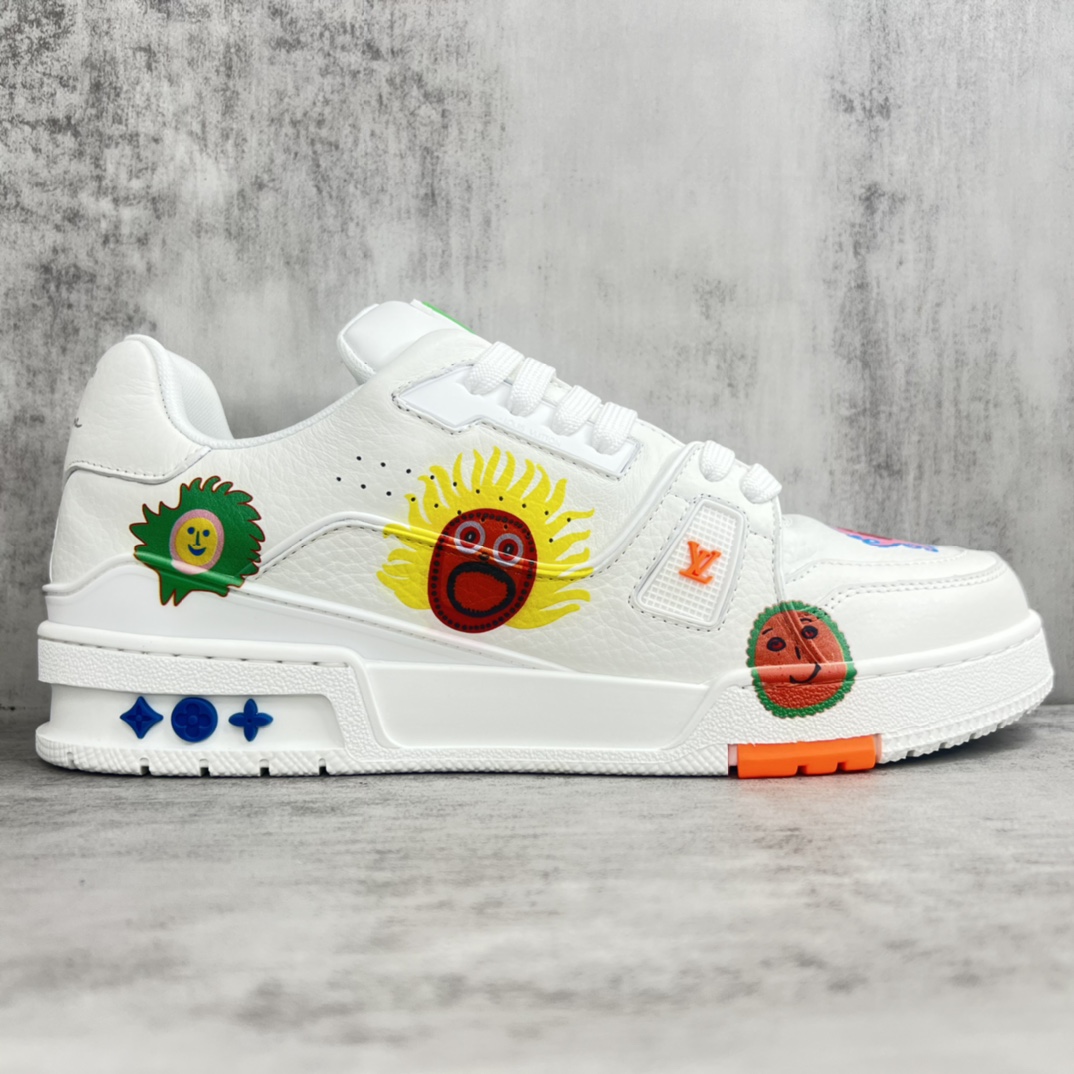 新款上架 Louis*Vuitto* 草间弥生联名 LV Trainer 最新款 大底和面料私模 绝对下血本费心思的一款鞋子 6