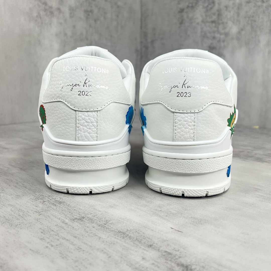 新款上架 Louis*Vuitto* 草间弥生联名 LV Trainer 最新款 大底和面料私模 绝对下血本费心思的一款鞋子 5
