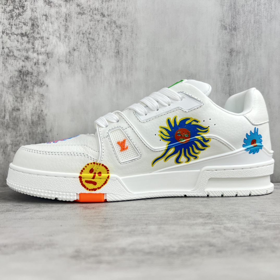 新款上架 Louis*Vuitto* 草间弥生联名 LV Trainer 最新款 大底和面料私模 绝对下血本费心思的一款鞋子 7