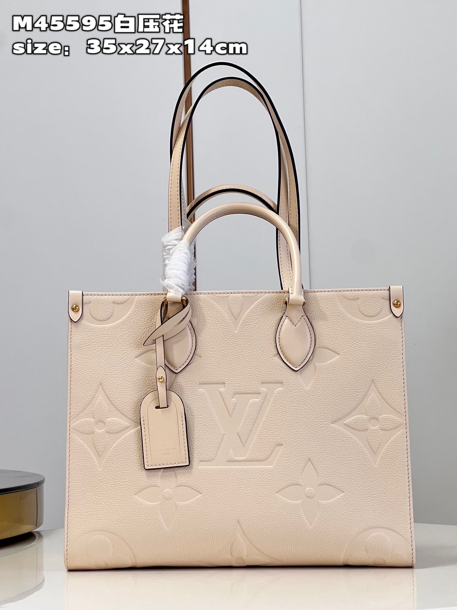 Louis Vuitton LV Onthego Bags Handbags White Empreinte​ M45595