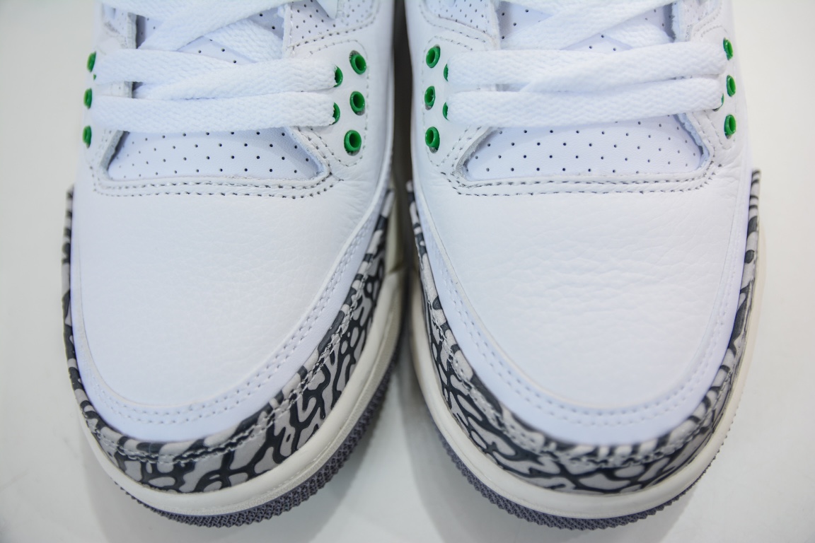 300 原装Air Jordan 3 Retro ”Lucky Green” AJ3 乔3白绿水泥 CK9246-136