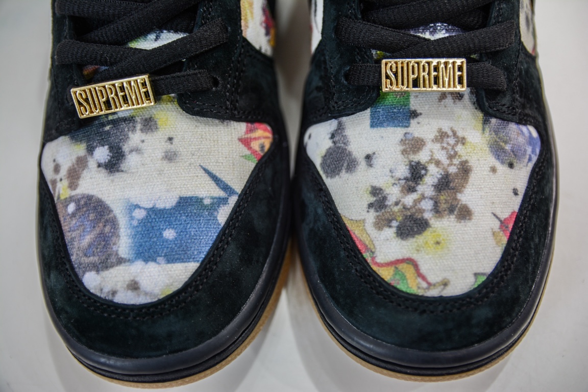 AY版纯原Supreme x NK SB Dunk Low ”Rammellzee” 独家原厂航空铝磨具打磨大底 FD8778-001