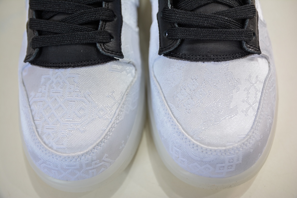 320 纯原Fragment Design x CLOT x Nike Dunk Low 白丝绸三方联名 FN0315-110