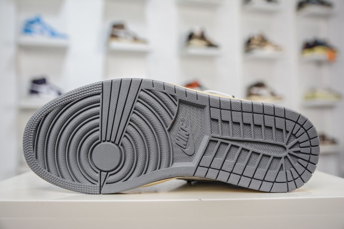 220 原装Air Jordan 1 Low 绑带白蓝银  553558-053
