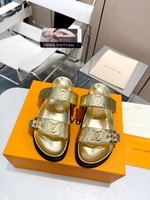 Louis Vuitton Shoes Slippers Sheepskin Spring/Summer Collection Vintage