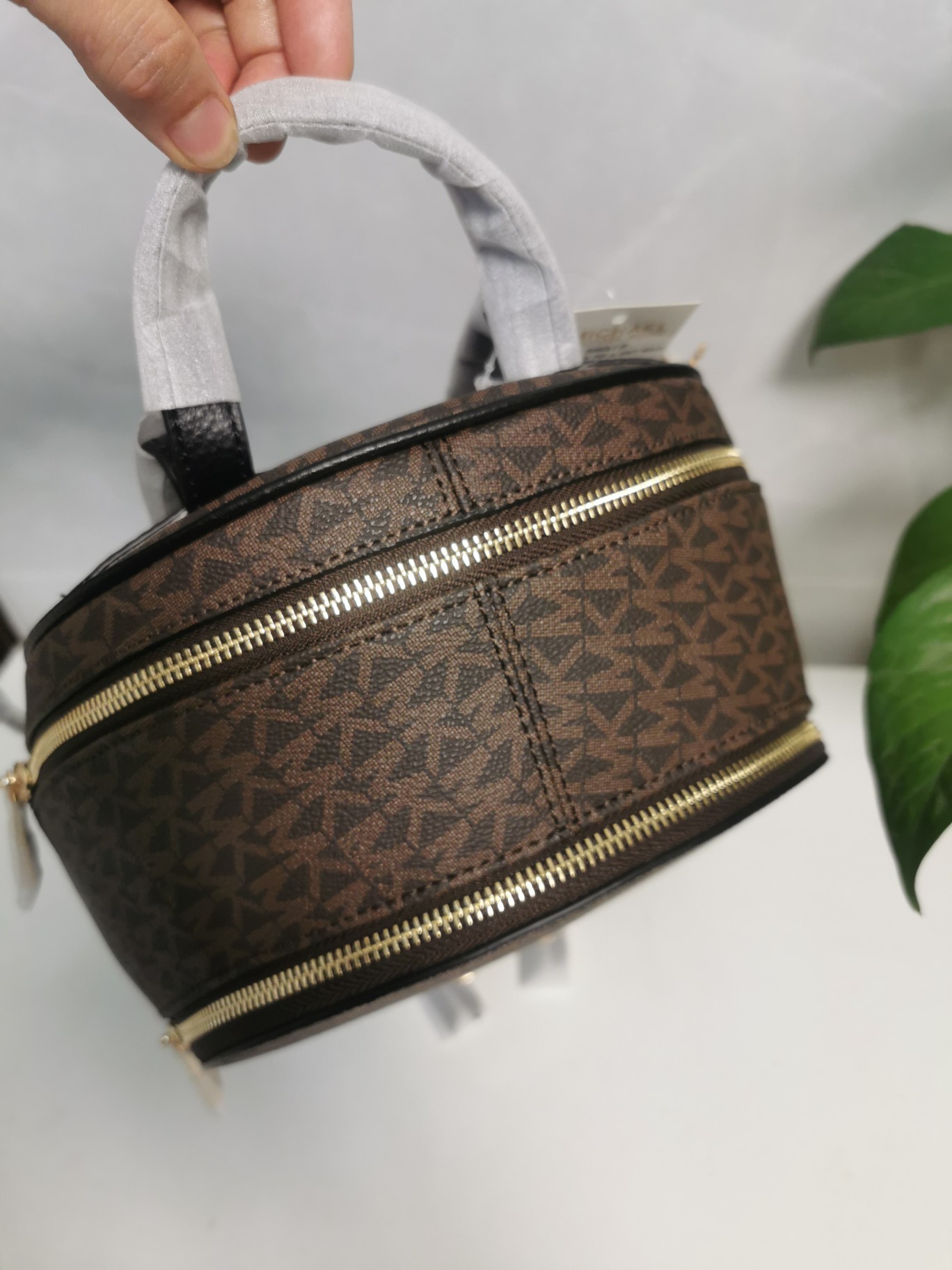 Michael Kors MK背包2拼皮2拼皮黑，A