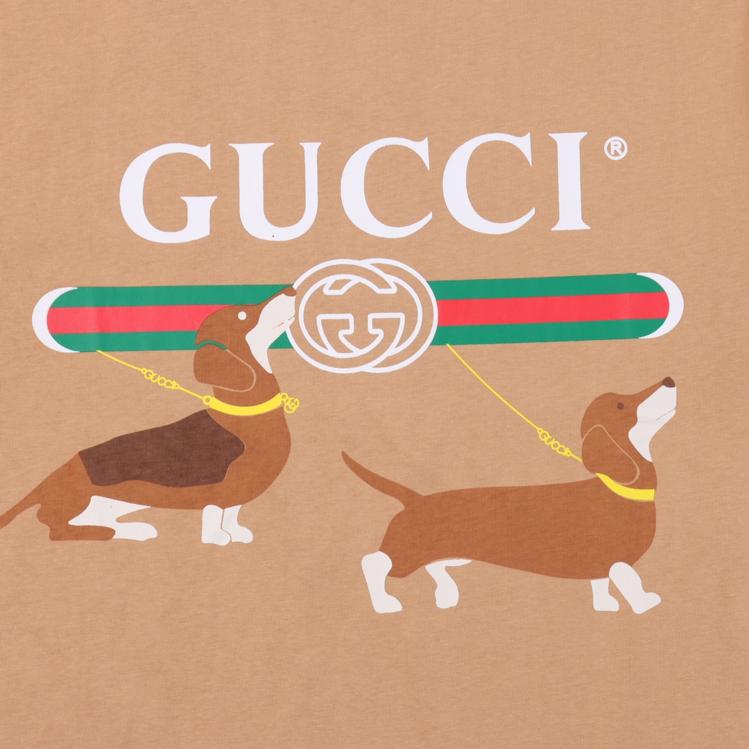 Gucci/古驰 23ss 腊肠犬印花T恤